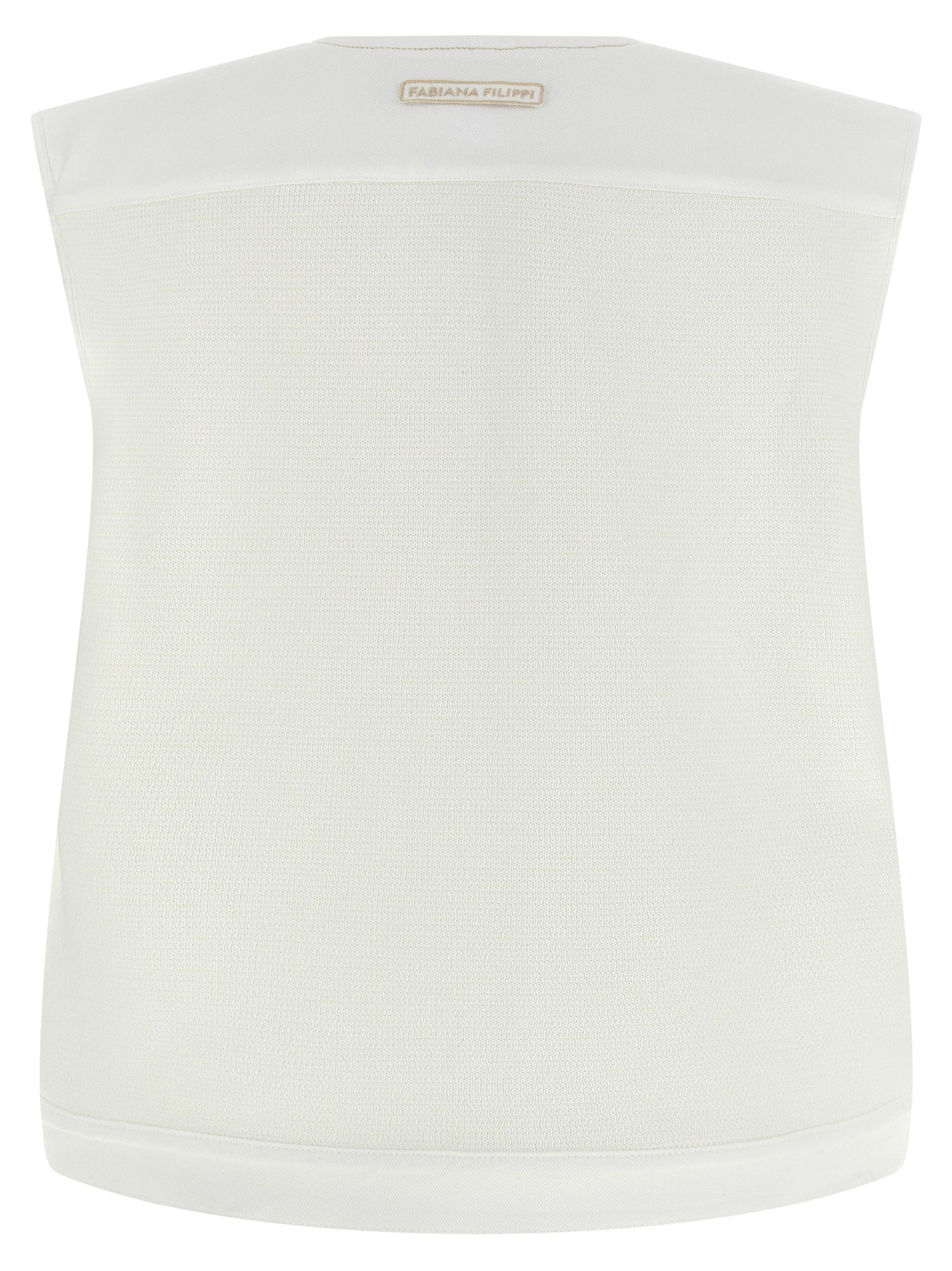 Fabiana Filippi Denim And Knit Vest White