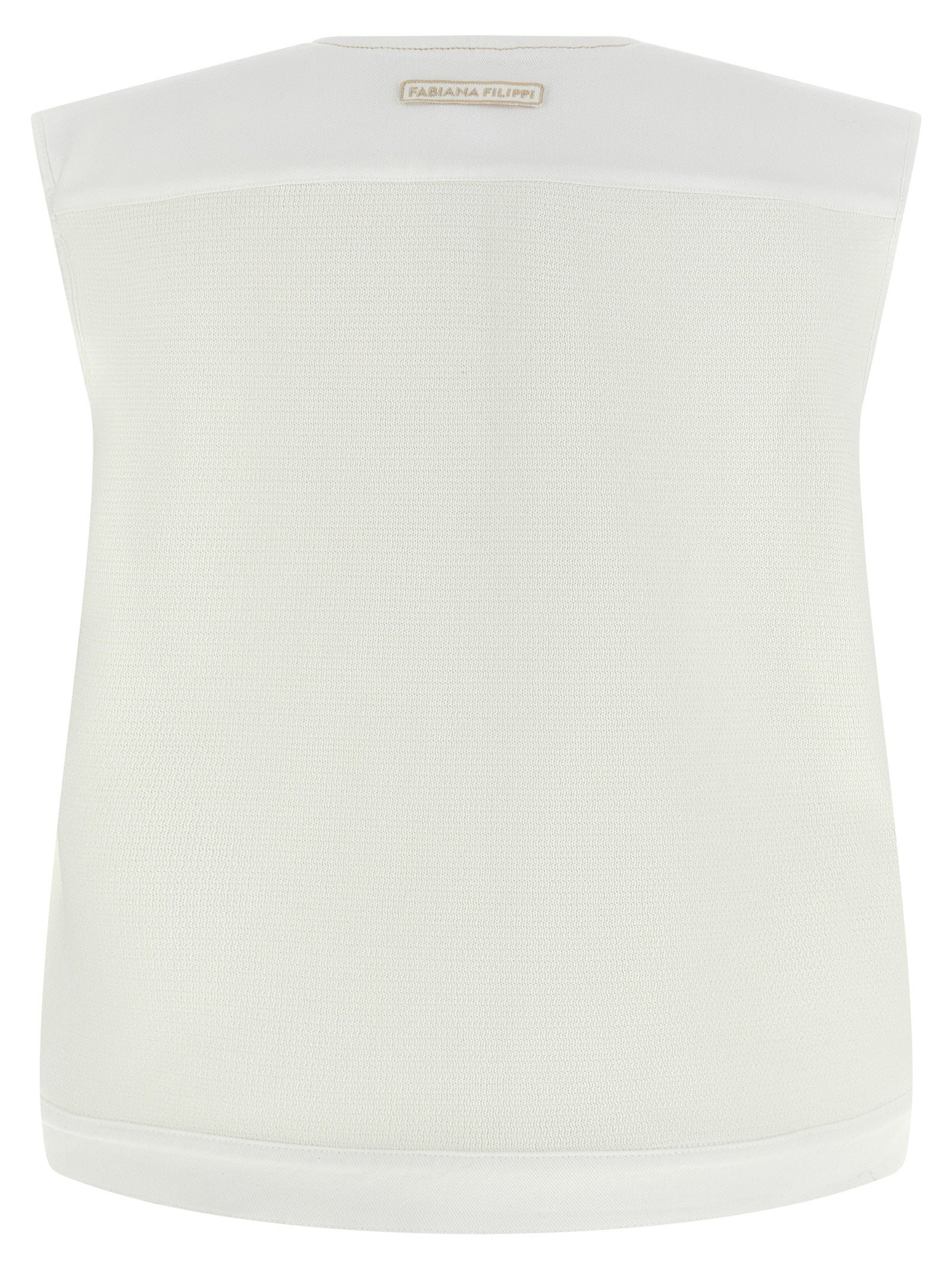 Fabiana Filippi Denim And Knit Vest White
