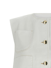 Fabiana Filippi Denim And Knit Vest White