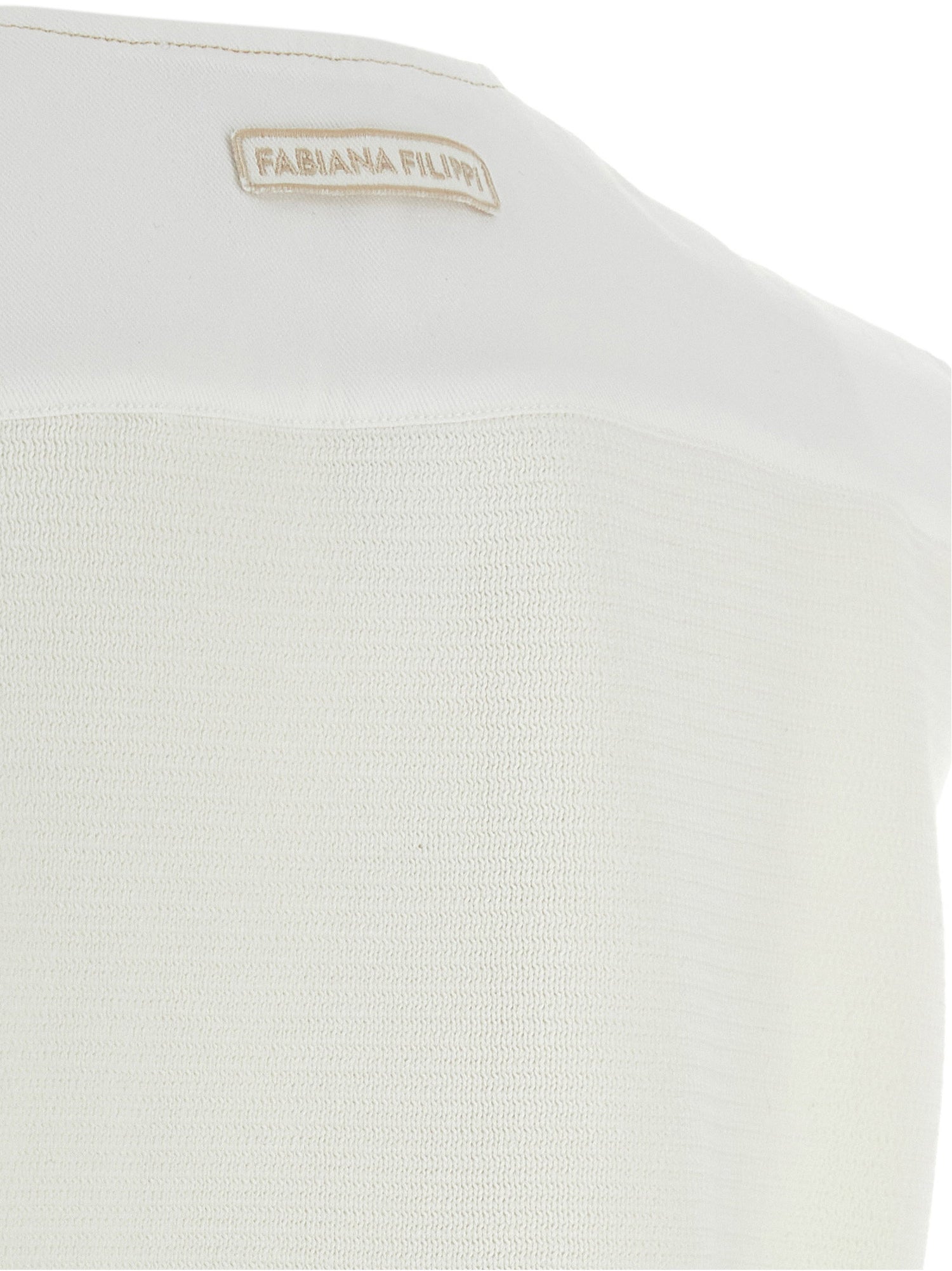 Fabiana Filippi Denim And Knit Vest White