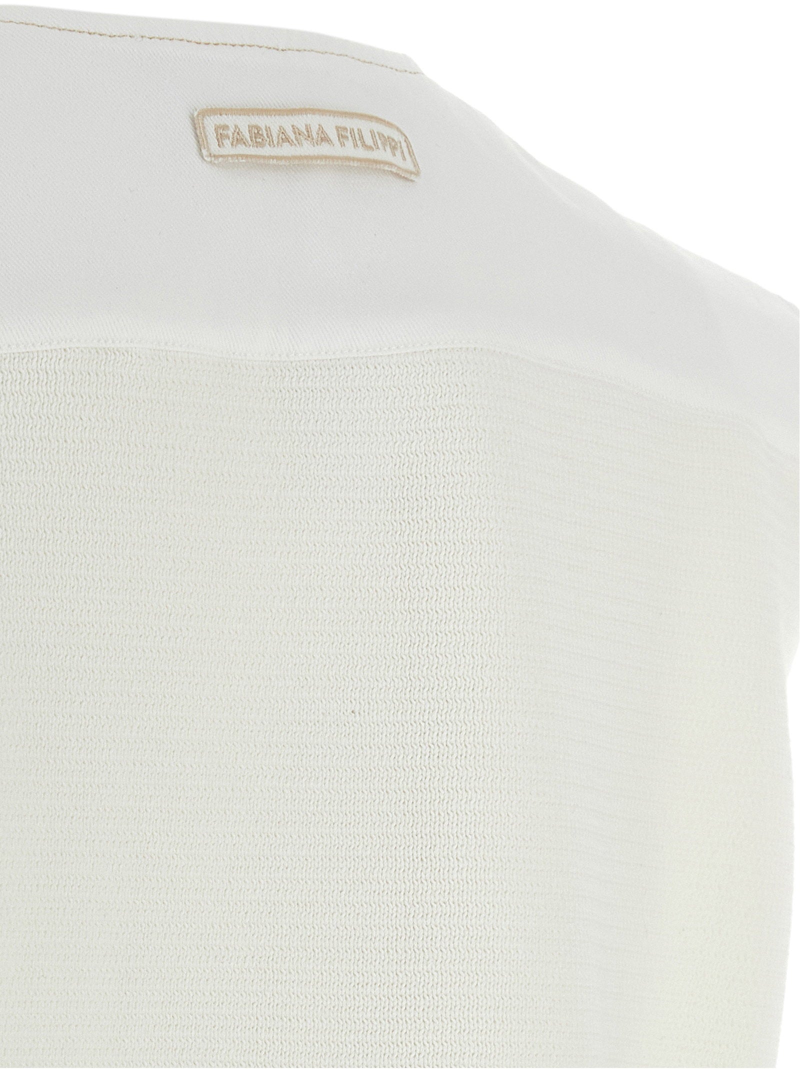 Fabiana Filippi Denim And Knit Vest White