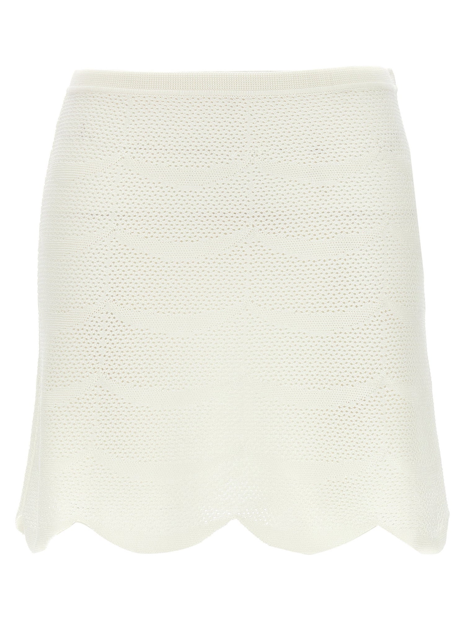 Tom Ford Crochet Mini Skirt White