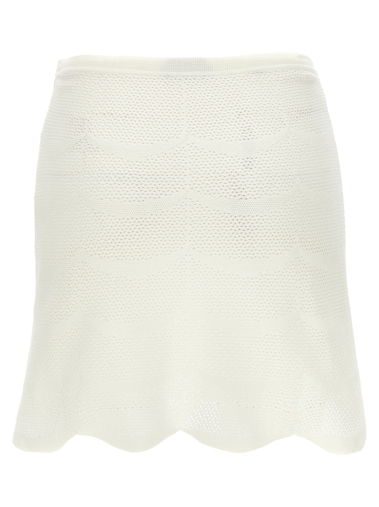 Tom Ford Crochet Mini Skirt White