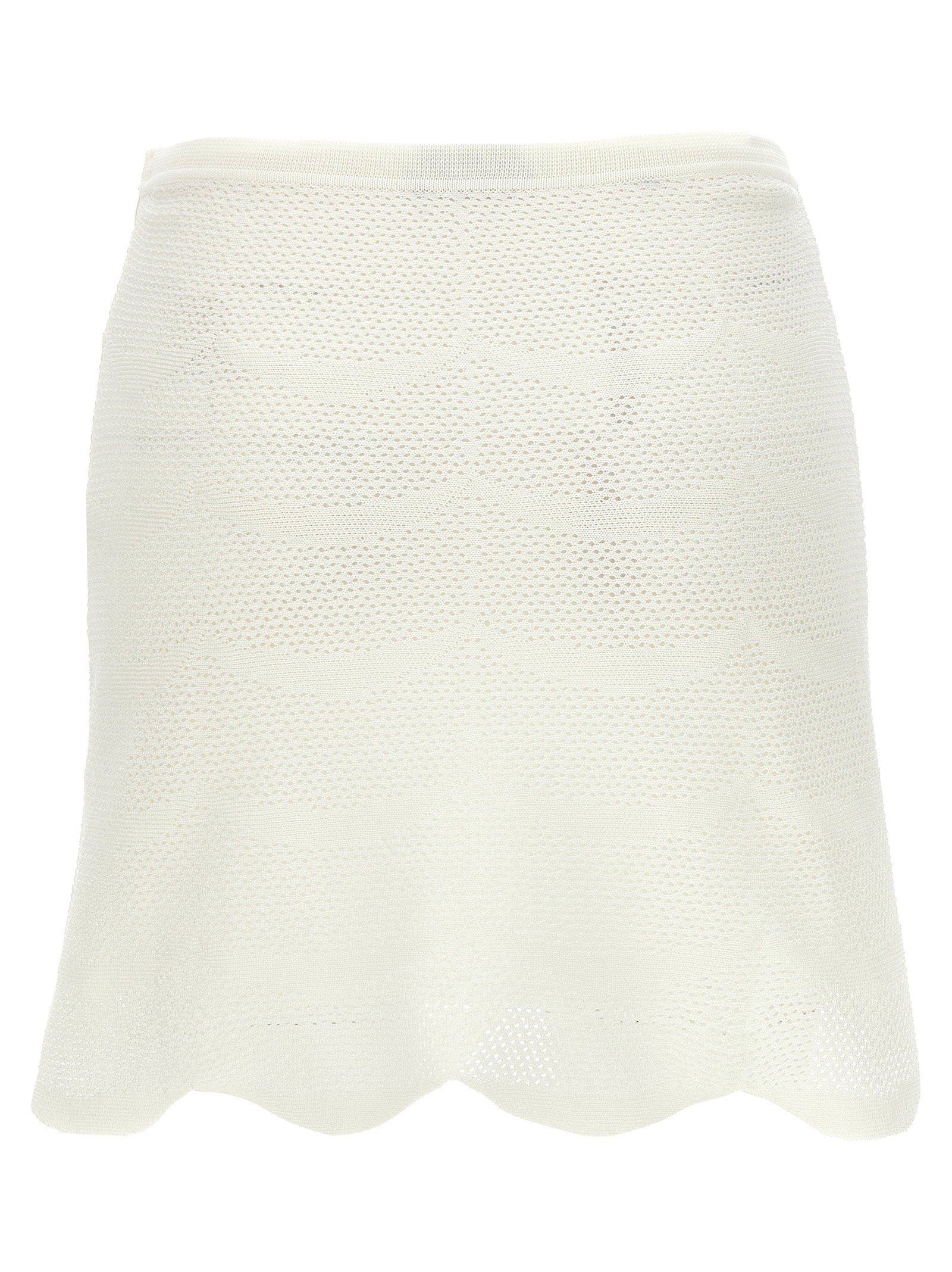 Tom Ford Crochet Mini Skirt White