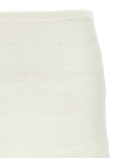 Tom Ford Crochet Mini Skirt White