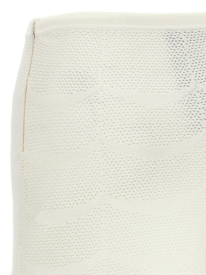 Tom Ford Crochet Mini Skirt White