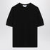 Max Mara Black Wool Crewneck Short Sleeve Sweater Black