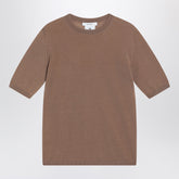 Max Mara Hazelnut Wool Crew Neck Sweater Brown