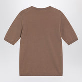 Max Mara Hazelnut Wool Crew Neck Sweater Brown