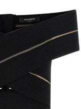 Balmain Off-the-shoulder Crop Top Black