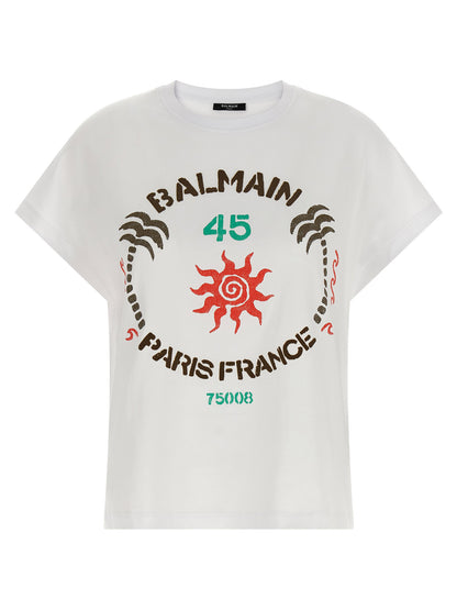Balmain Club 45 Print T-shirt White