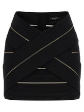 Balmain V-shaped Waist Skirt Black