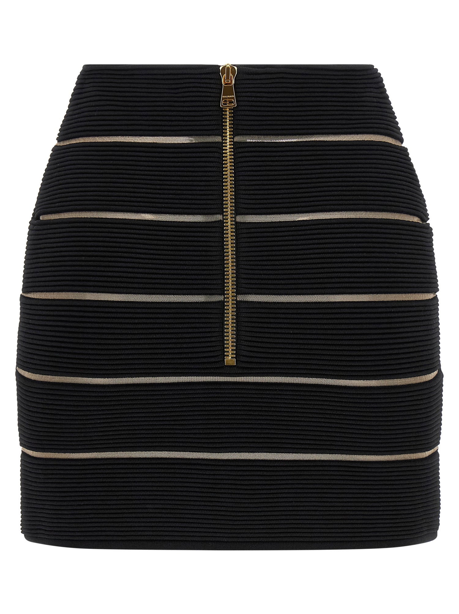 Balmain V-shaped Waist Skirt Black