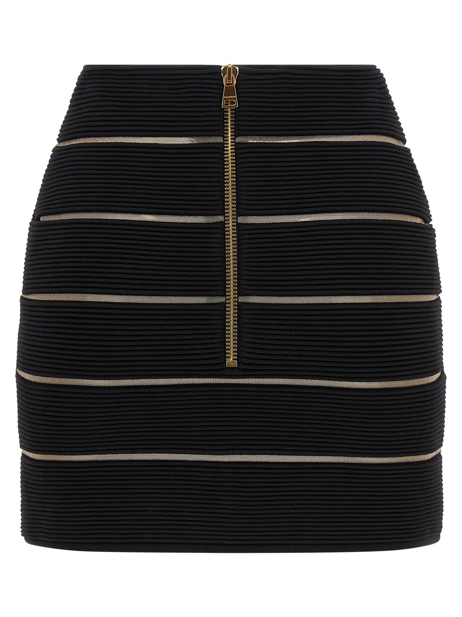 Balmain V-shaped Waist Skirt Black