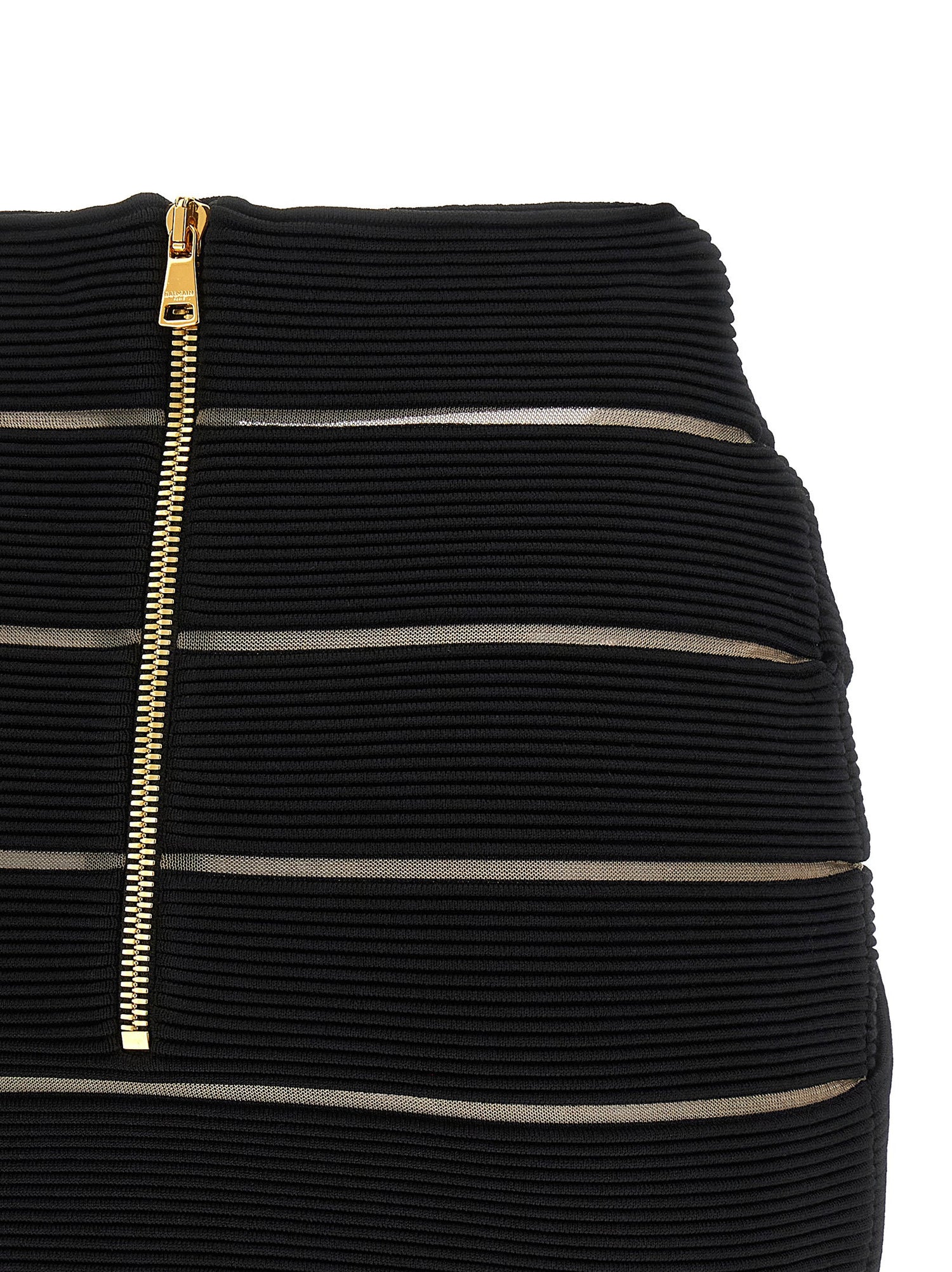 Balmain V-shaped Waist Skirt Black