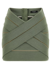 Balmain V-shaped Waist Skirt Green