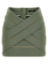 Balmain V-shaped Waist Skirt Green