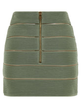 Balmain V-shaped Waist Skirt Green