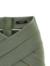Balmain V-shaped Waist Skirt Green