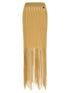 Balmain Fringed Skirt Beige
