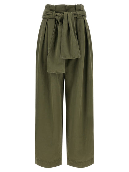 Balmain High Waist Pants Green