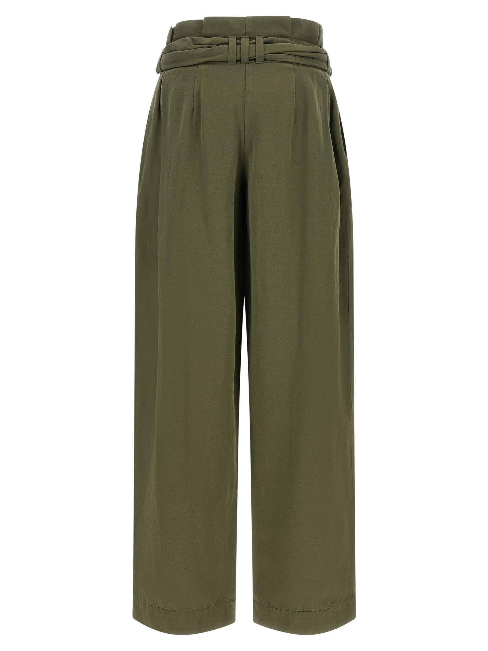Balmain High Waist Pants Green