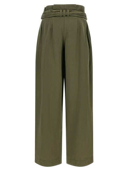 Balmain High Waist Pants Green