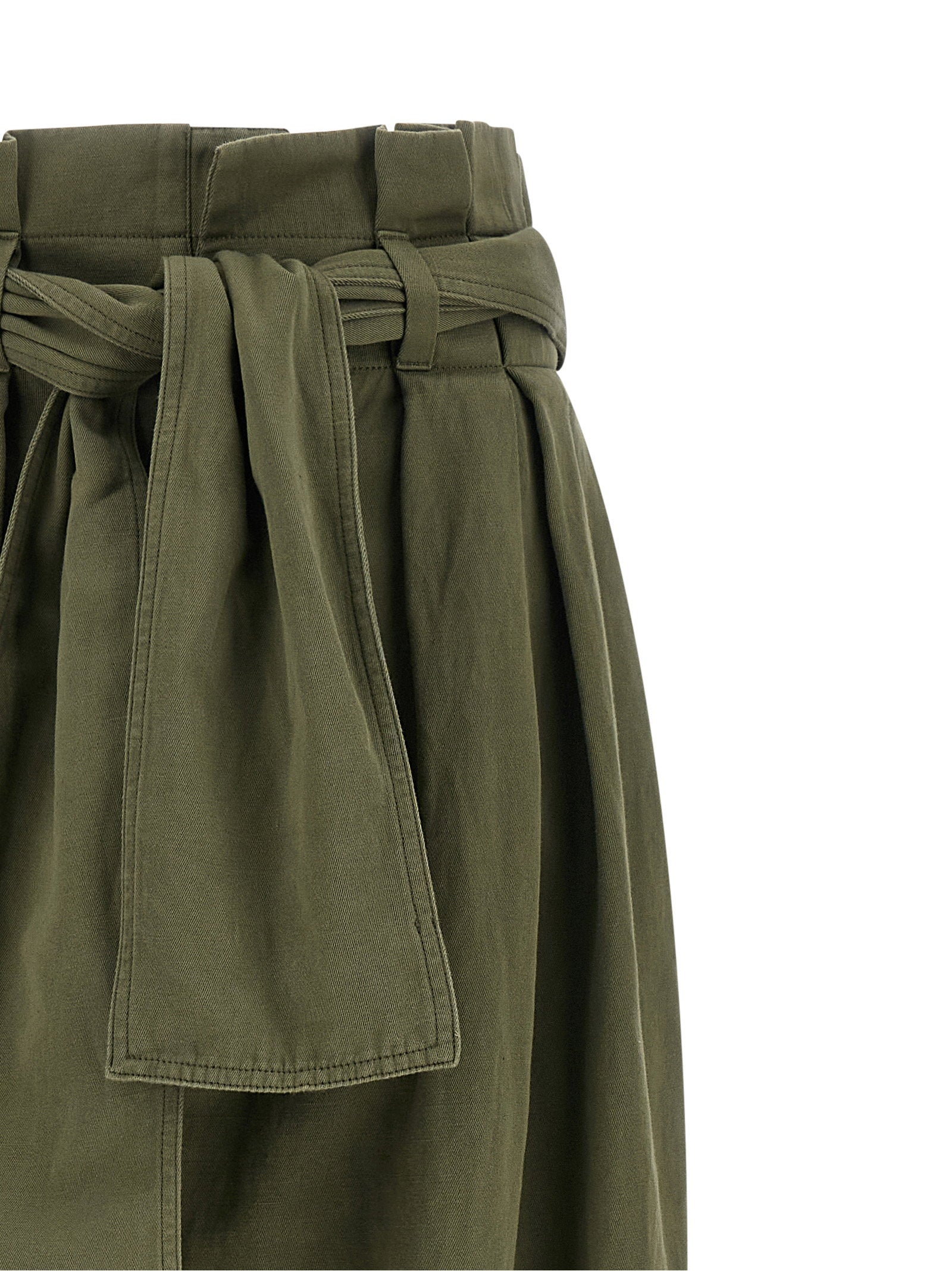 Balmain High Waist Pants Green
