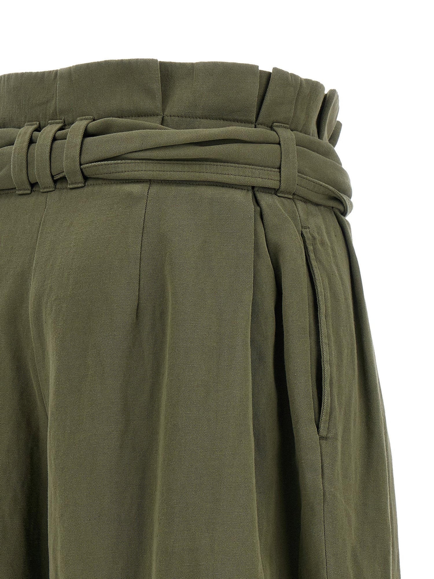 Balmain High Waist Pants Green
