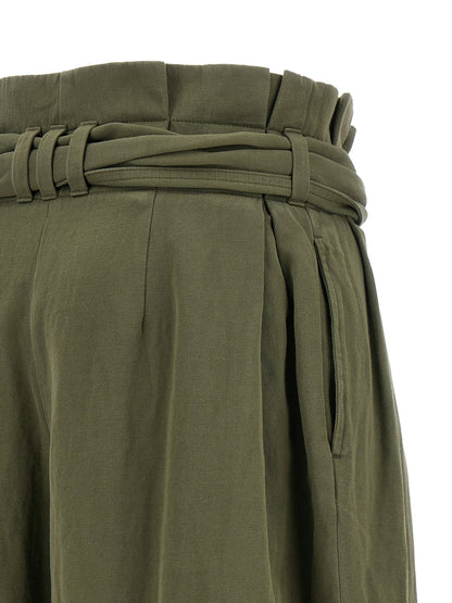 Balmain High Waist Pants Green