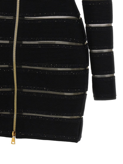 Balmain Bodycon Dress Black