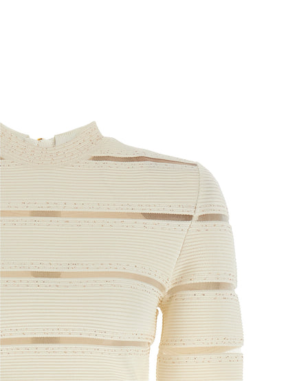 Balmain Bodycon Dress White