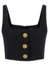 Balmain Button Top Black