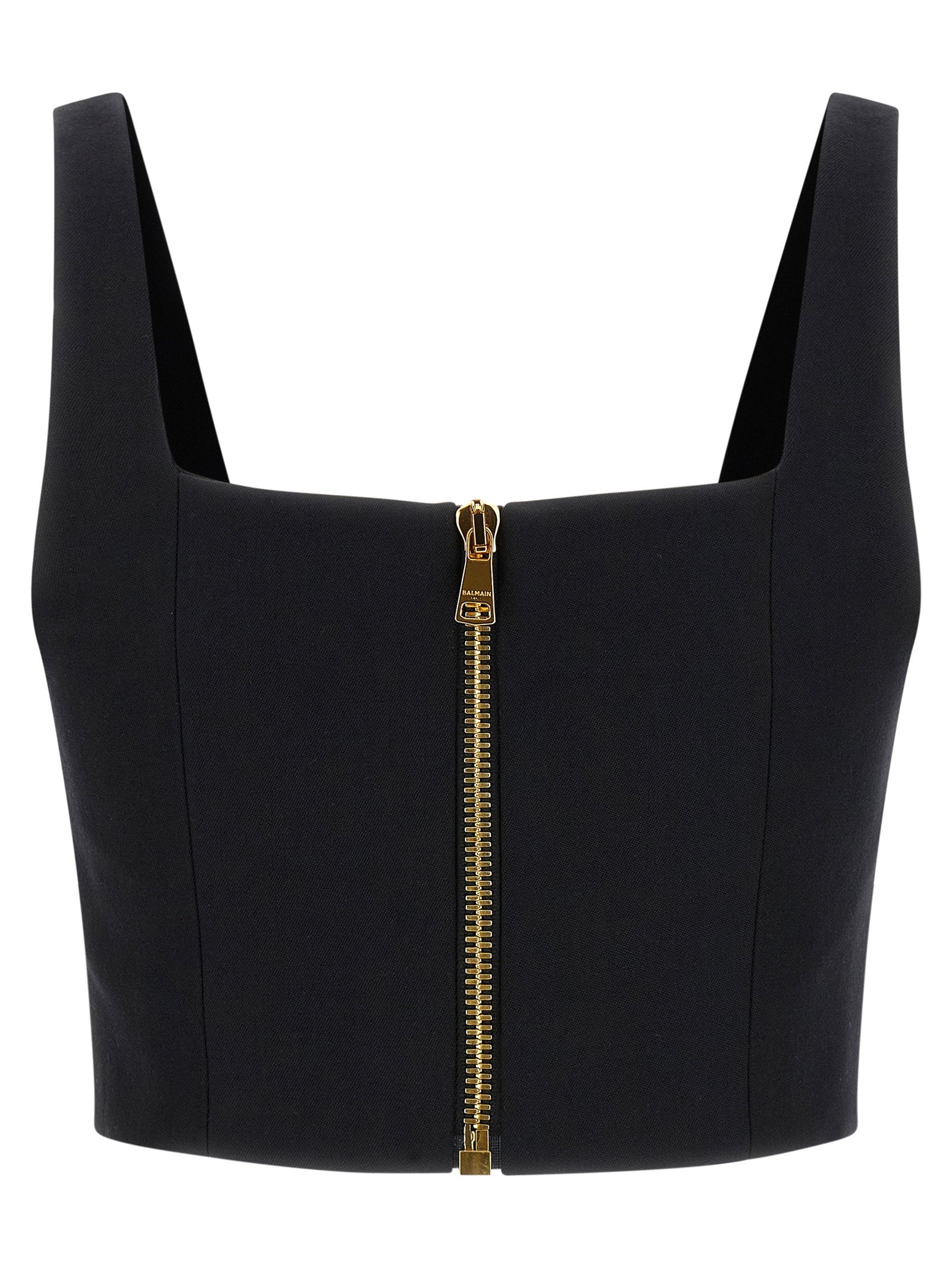 Balmain Button Top Black