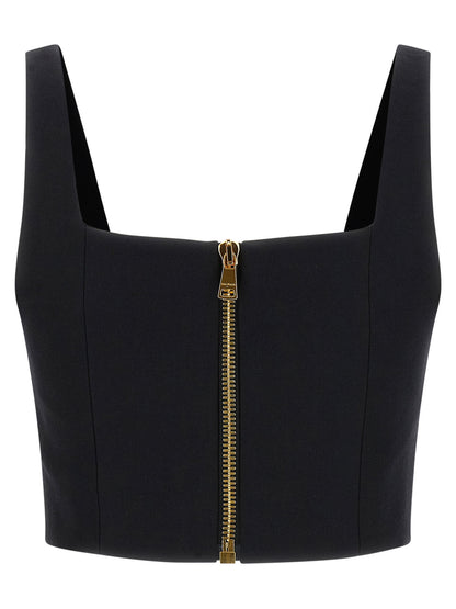 Balmain Button Top Black