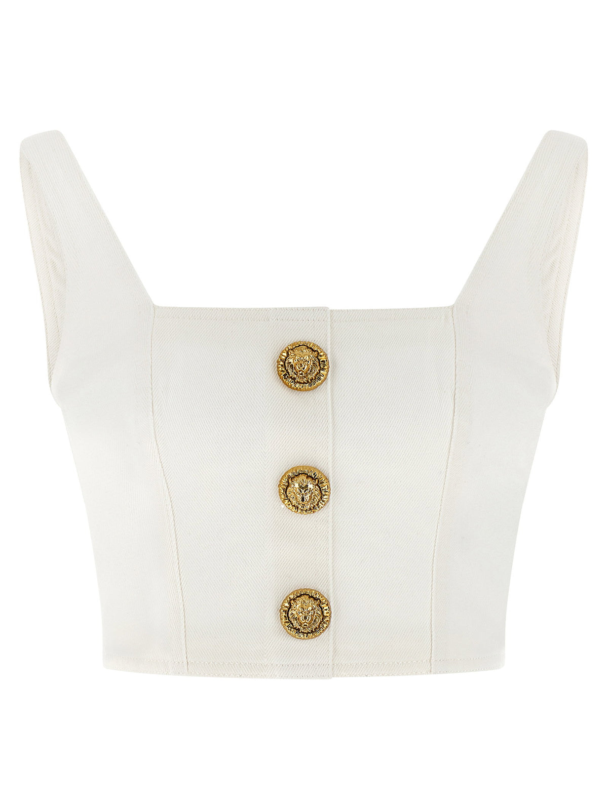 Balmain Button Top White