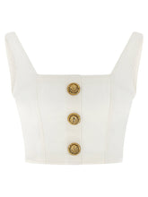 Balmain Button Top White