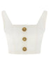 Balmain Button Top White