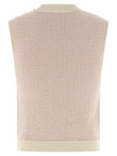 Balmain Testa Di Leone Tweed Vest Pink