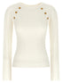 Balmain 3 Buttons Sweater White
