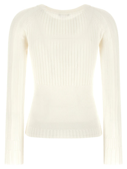 Balmain 3 Buttons Sweater White