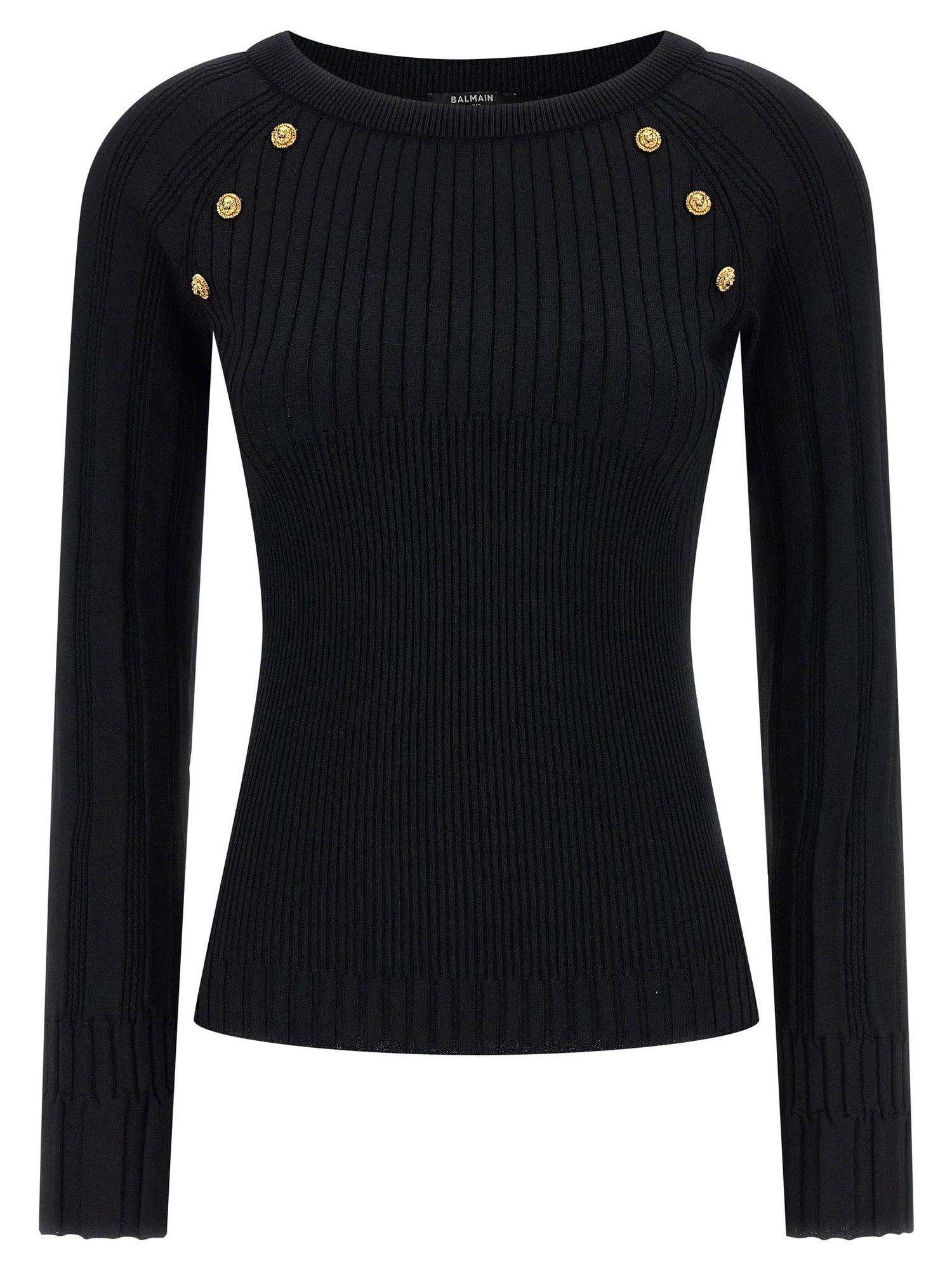 Balmain 3 Buttons Sweater Black