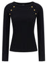 Balmain 3 Buttons Sweater Black