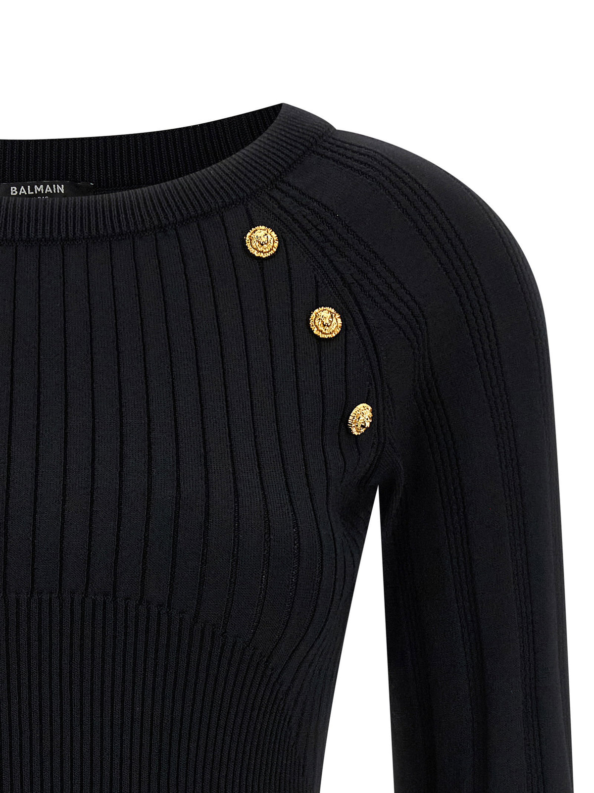 Balmain 3 Buttons Sweater Black