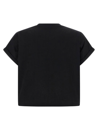 Balmain Cropped T-shirt Black