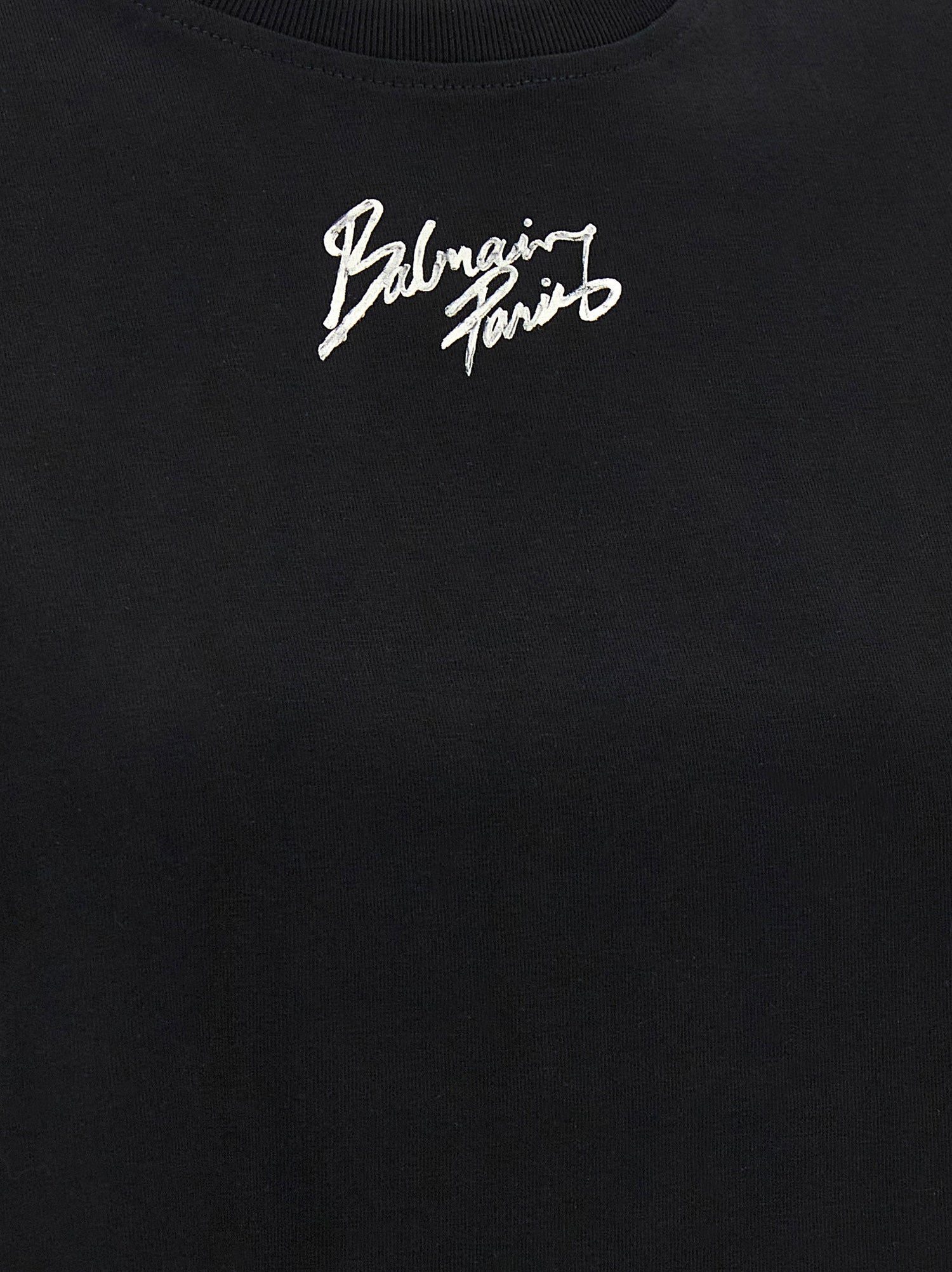 Balmain Cropped T-shirt Black