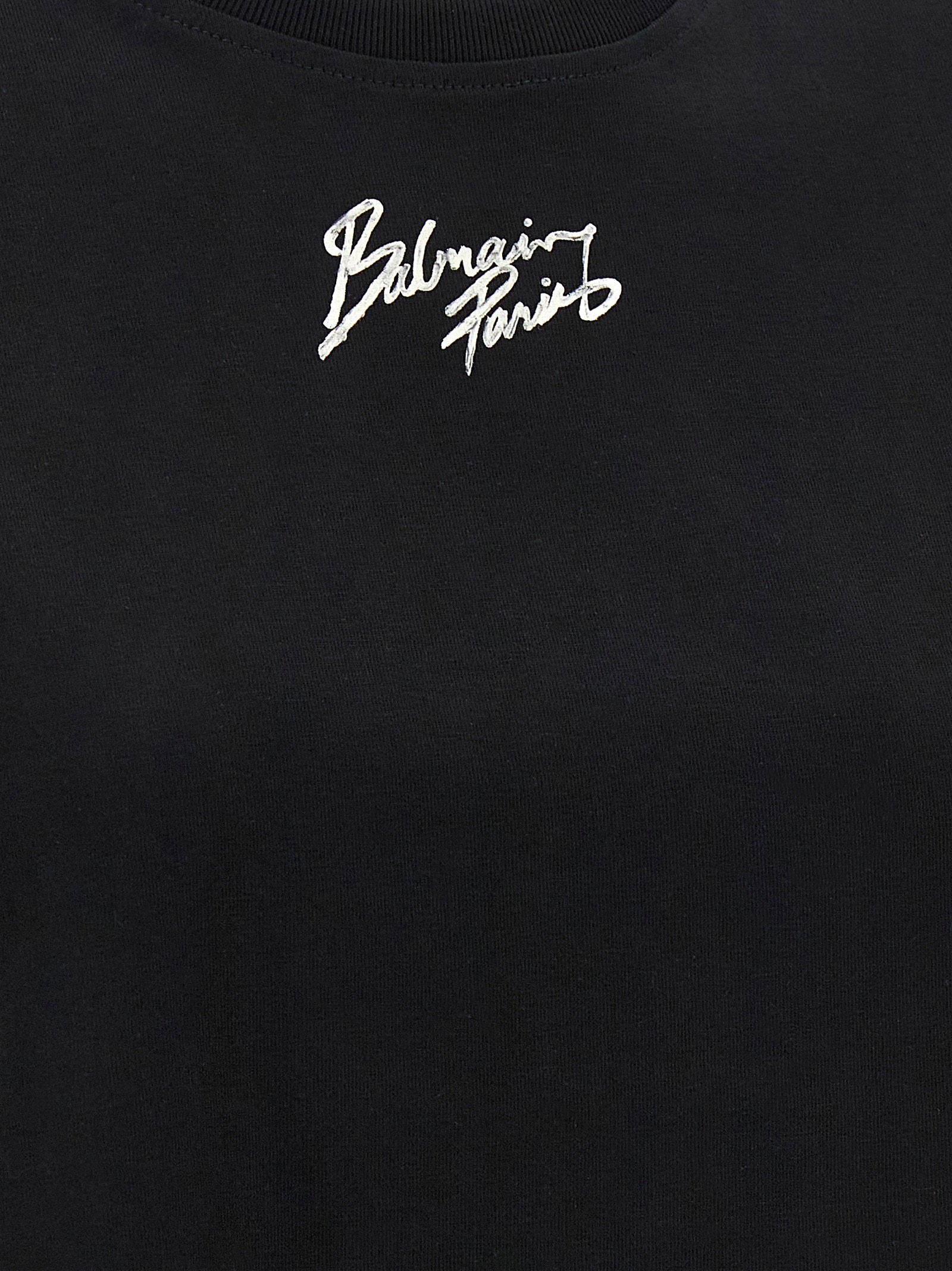 Balmain Cropped T-shirt Black