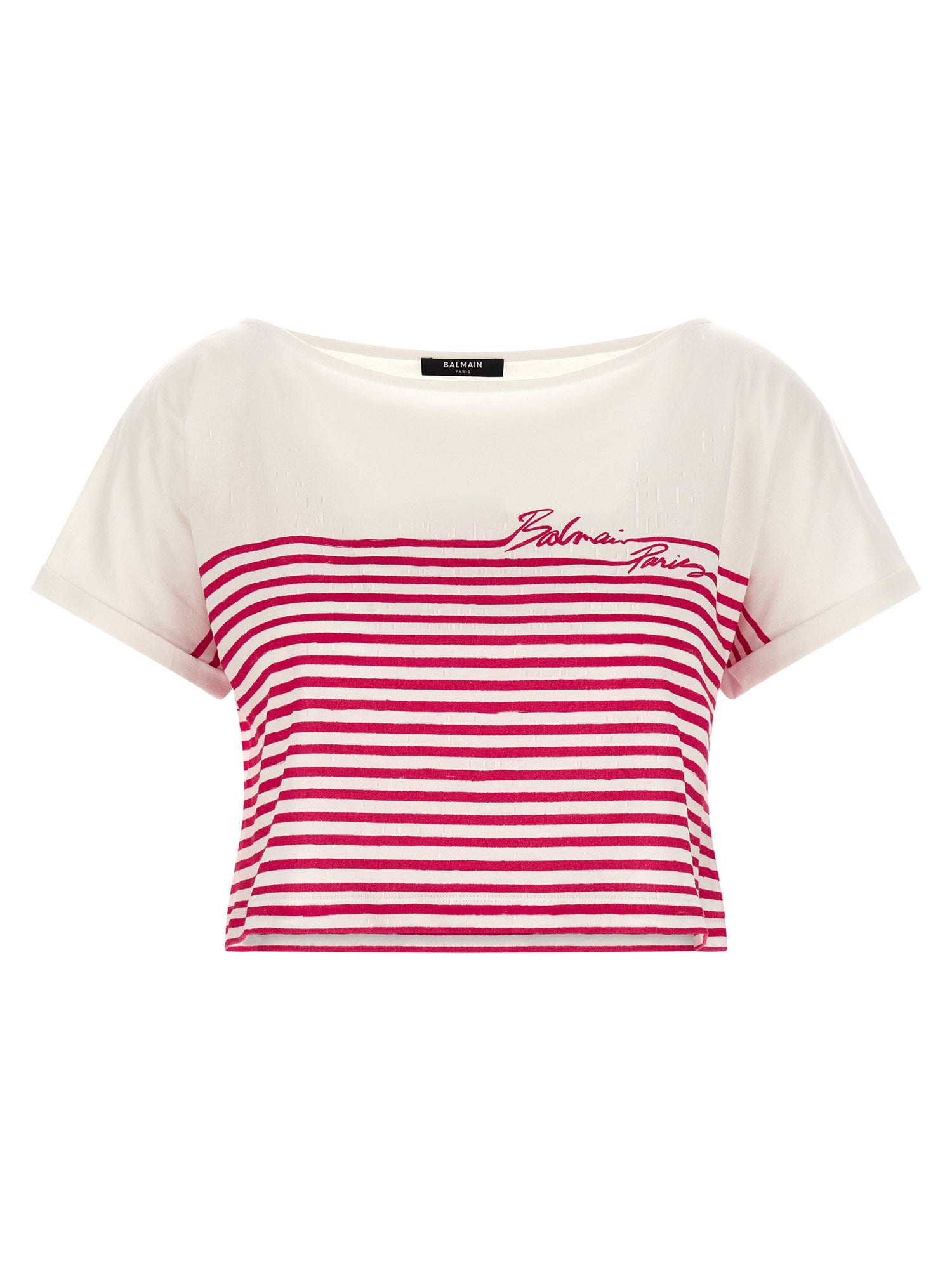 Balmain Marinière T-shirt Fuchsia