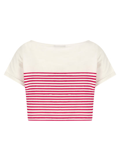 Balmain Marinière T-shirt Fuchsia