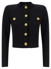 Balmain Cropped Cardigan Black